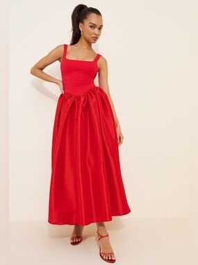 Delfi Collective Elsa Red Maxi Dress